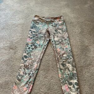 Evolution and Creation Multicolor Skull Floral Women’s Leggings